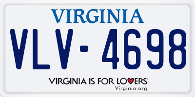 VA license plate VLV4698