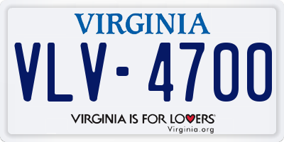 VA license plate VLV4700