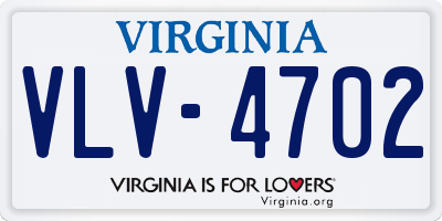 VA license plate VLV4702