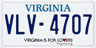 VA license plate VLV4707