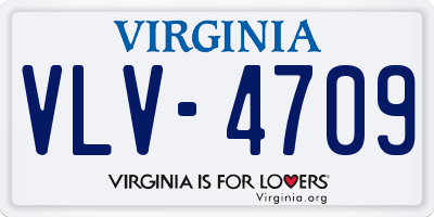 VA license plate VLV4709