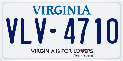 VA license plate VLV4710