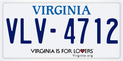 VA license plate VLV4712