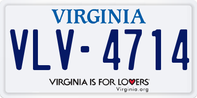 VA license plate VLV4714