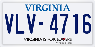 VA license plate VLV4716