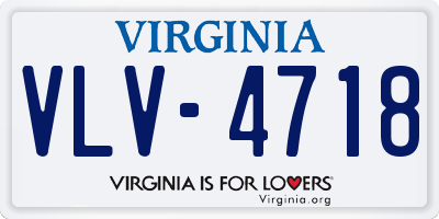 VA license plate VLV4718