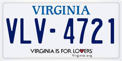 VA license plate VLV4721