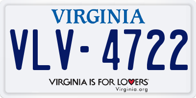 VA license plate VLV4722