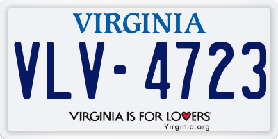 VA license plate VLV4723