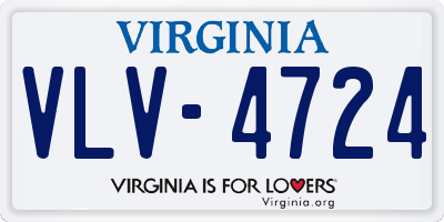 VA license plate VLV4724