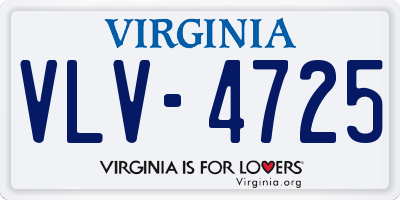 VA license plate VLV4725