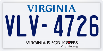 VA license plate VLV4726