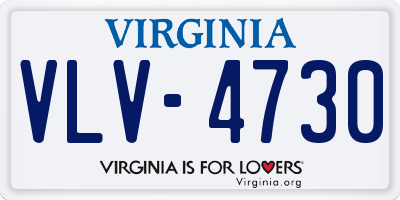 VA license plate VLV4730