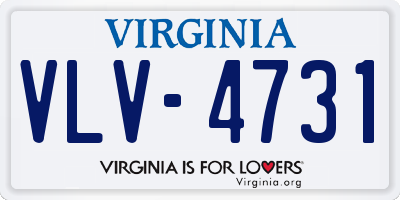 VA license plate VLV4731