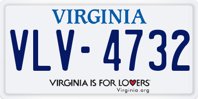 VA license plate VLV4732