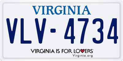 VA license plate VLV4734