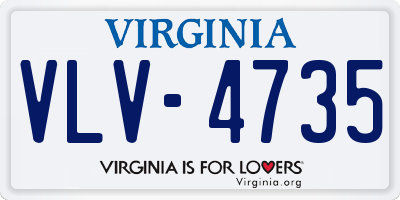 VA license plate VLV4735