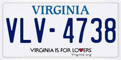 VA license plate VLV4738