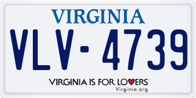 VA license plate VLV4739