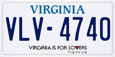 VA license plate VLV4740