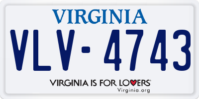 VA license plate VLV4743