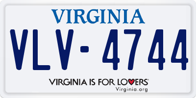 VA license plate VLV4744