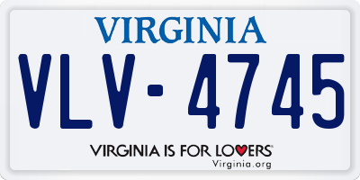 VA license plate VLV4745