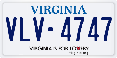 VA license plate VLV4747