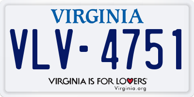 VA license plate VLV4751