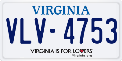 VA license plate VLV4753