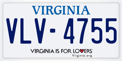 VA license plate VLV4755