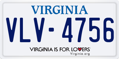 VA license plate VLV4756