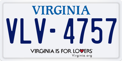 VA license plate VLV4757