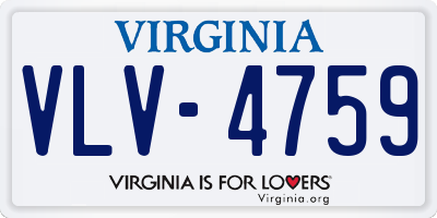 VA license plate VLV4759