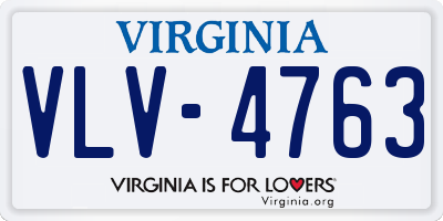 VA license plate VLV4763