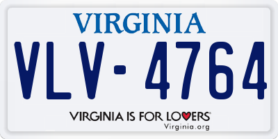 VA license plate VLV4764