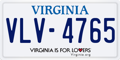 VA license plate VLV4765