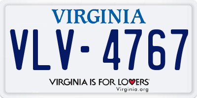 VA license plate VLV4767