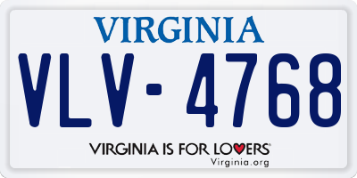 VA license plate VLV4768