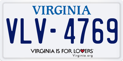 VA license plate VLV4769