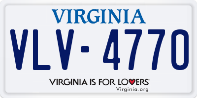 VA license plate VLV4770