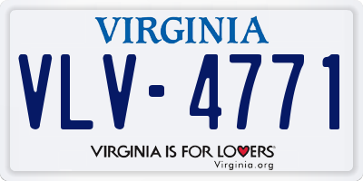 VA license plate VLV4771