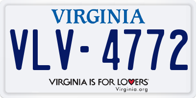 VA license plate VLV4772