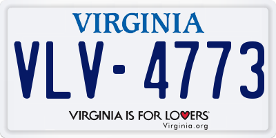 VA license plate VLV4773