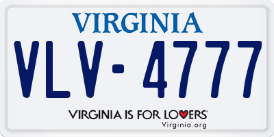 VA license plate VLV4777