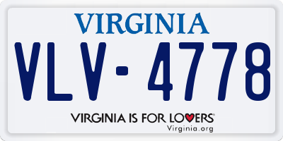 VA license plate VLV4778