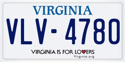 VA license plate VLV4780