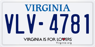 VA license plate VLV4781