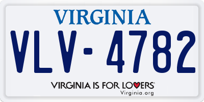 VA license plate VLV4782