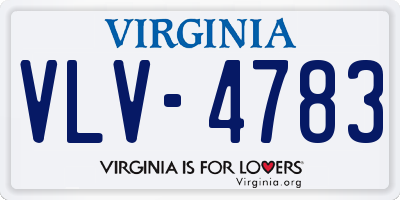 VA license plate VLV4783